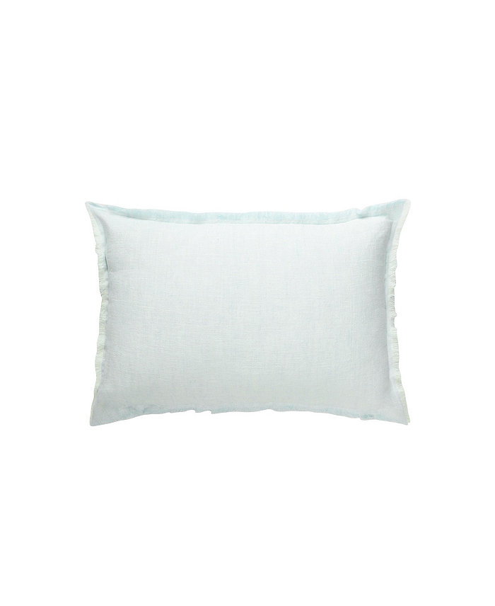 Anaya Home Light Aqua Linen  Down Lumbar Pillow