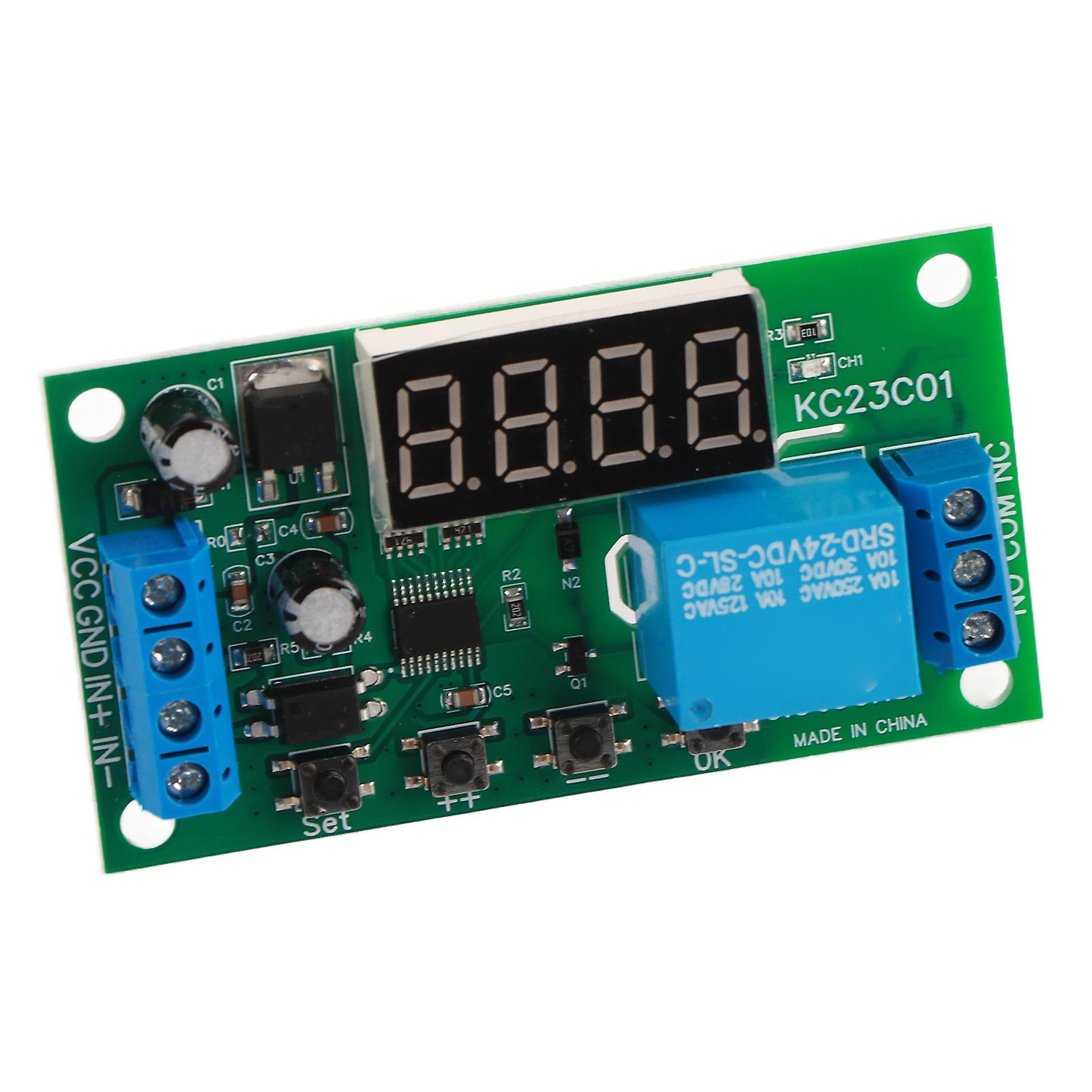 Multifunctional Pulse Counter Relay Board 0.1S to 9999999.9s 0.01s Accuracy 1 Channel Relay Module 24V