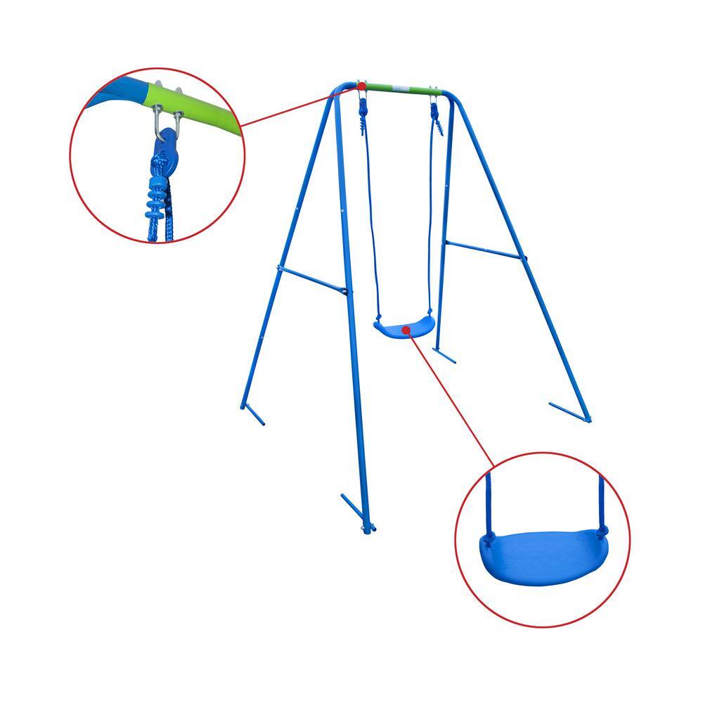 ALEKO Blue and Green Bar Child Swing BSW01-HD