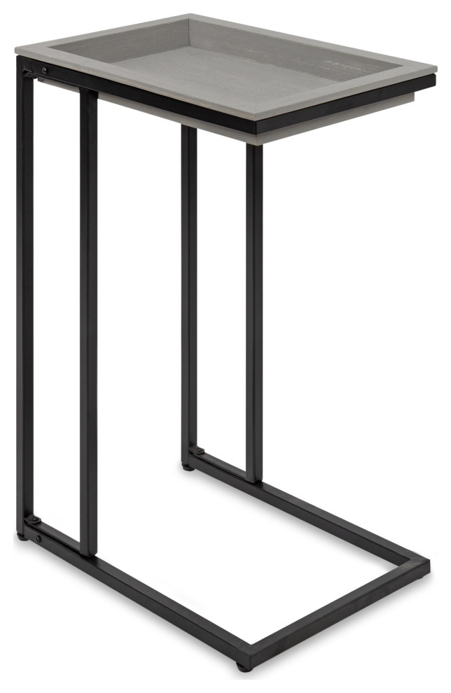 Lockridge Wood and Metal C Table   Farmhouse   Side Tables And End Tables   by Uniek Inc.  Houzz