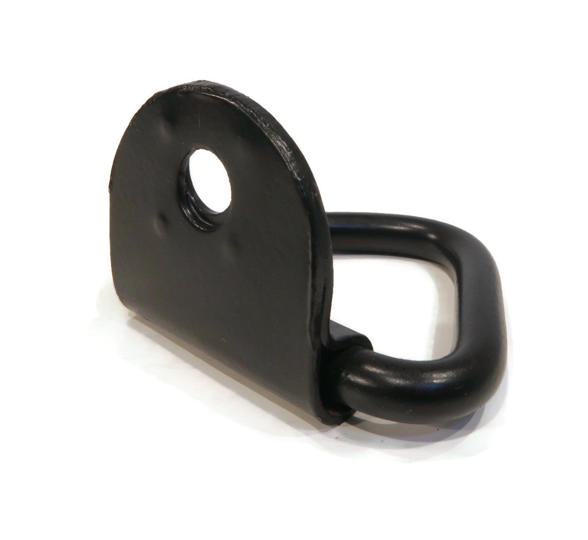 The ROP Shop | (2) 1/4" Black Steel D-Ring Bracket Clip Anchor Tie Down Trailer Truck ATV Boat