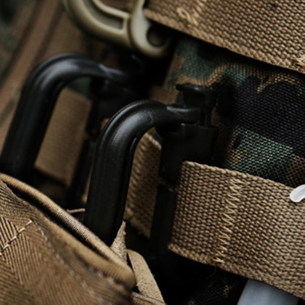 Molle Carabiner D-shape Locking Ring Plastic Clip Snap Type Ring Buckle Carabiner Keychain Itw Fastener Bag Buckle Clasp Australia Green