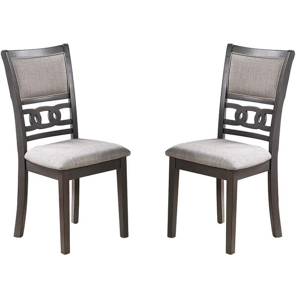 Dining Chair Set of 2 Side Chairs Cushion Seats Unique Back Kitchen Breakfast Chairs