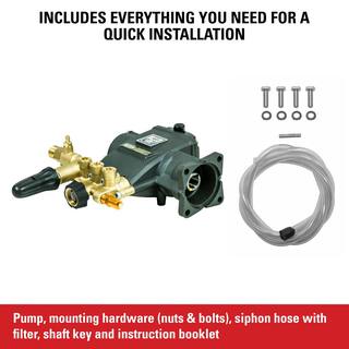 SIMPSON AAA Professional Horizontal Triplex Pump Kit 90037 for 3700 PSI at 2.5 GPM Pressure Washers 90037