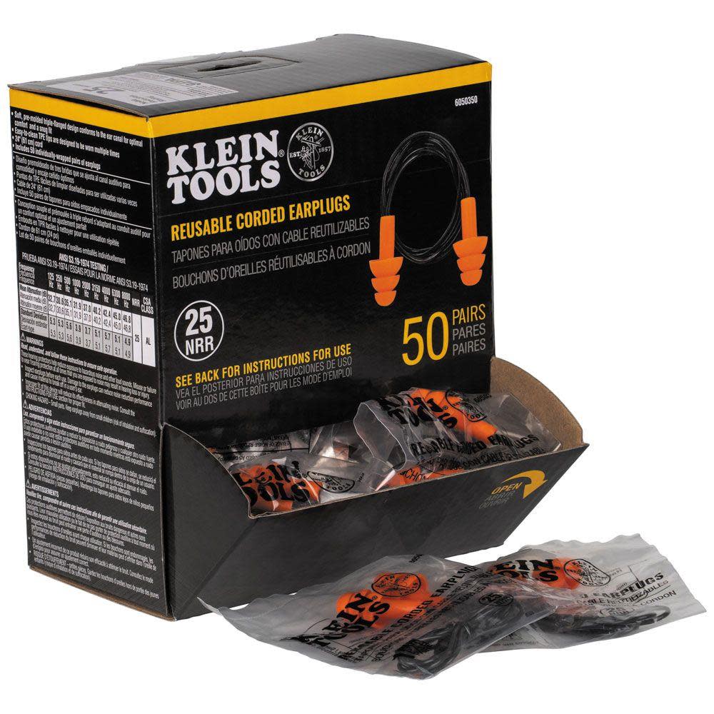 Klein Tools Corded Earplugs 50 Pairs 6050350 from Klein Tools