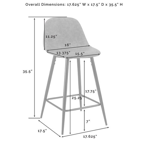 Weston 2Pc Counter Stool Set - 17.5