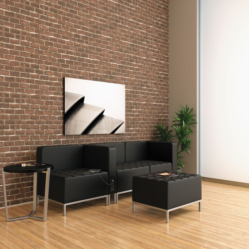 Alera QUB Series Corner Sectional， 26.38w x 26.38d x 30.5h， Black (QB8016)