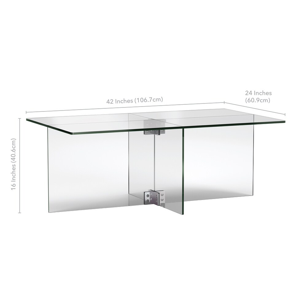 Silver Orchid Carlisle Glass Coffee Table