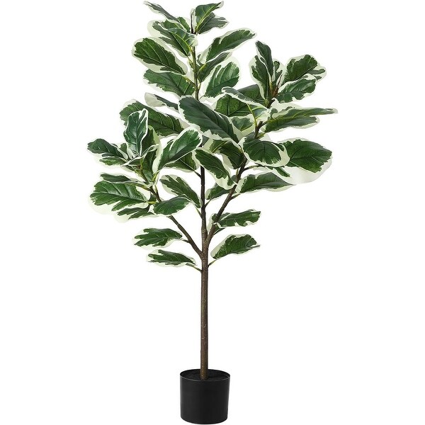 Faux Fiddle Leaf Fig Tree，4.3 Ft