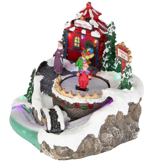 Led Lighted And Animated Christmas Scene Village Display Piece