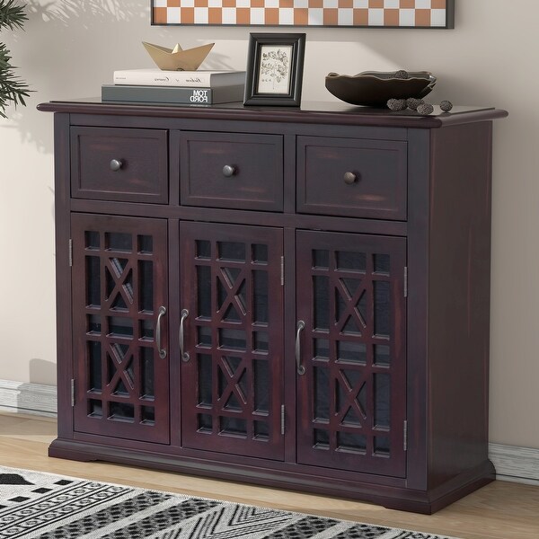 Entryway Kitchen Dining Room Storage Cabinet with 3 Drawers