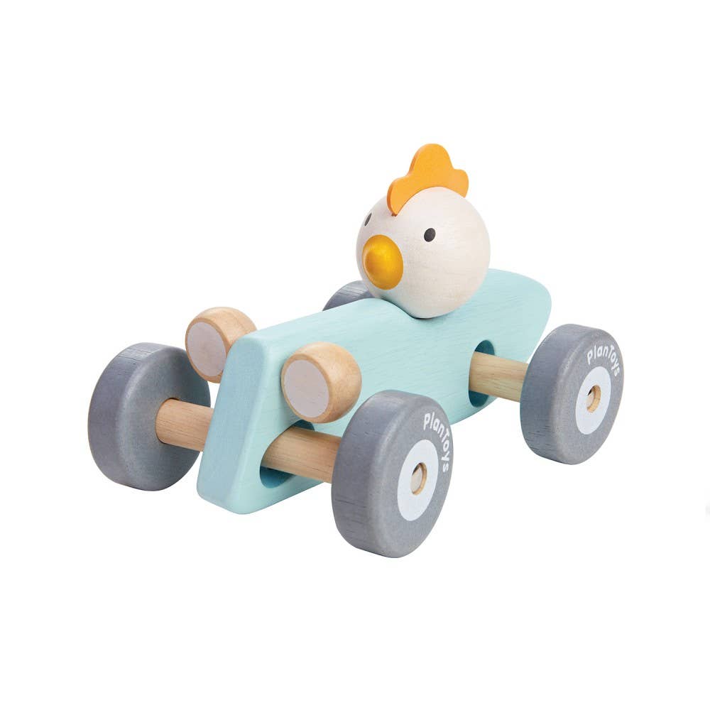 Wooden Chicken Racing Car