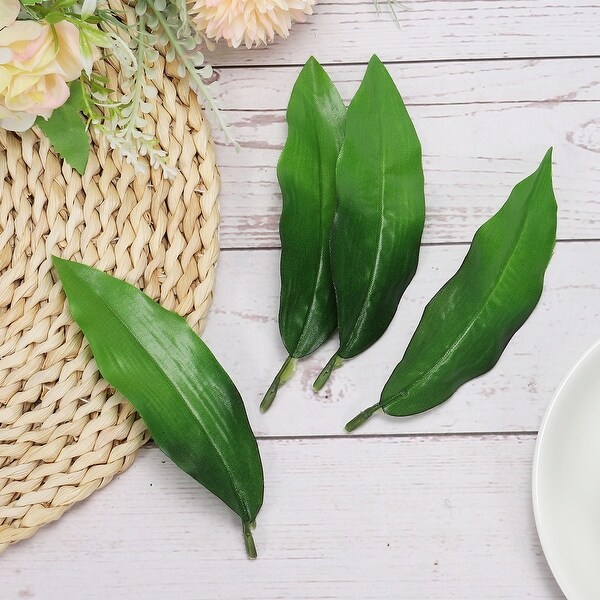 5.51x1.77 Artificial Silk Leaf，40 Pcs Artificial Greenery Fake Leaves