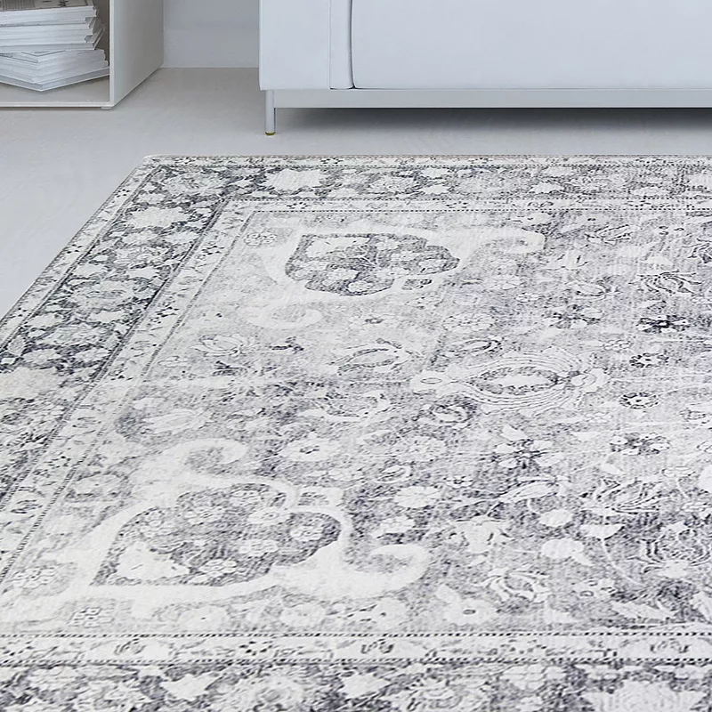 Superior Riggs Bohemian Oriental Medallion Indoor Charcoal Area Rug