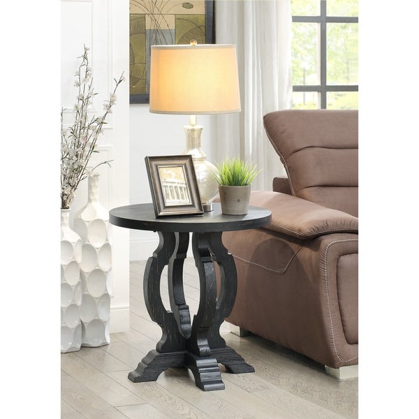 Somette Orchard Black Rub Orchard Park Accent Table - 27