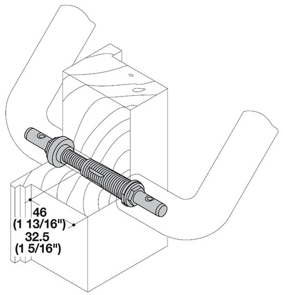 Hafele Fastener  Back to Back Mount