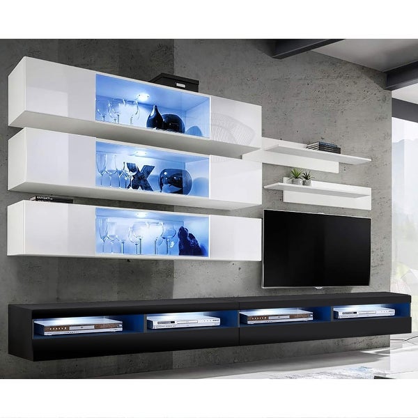 Fly J3 35TV Wall Mounted Floating Modern Entertainment Center