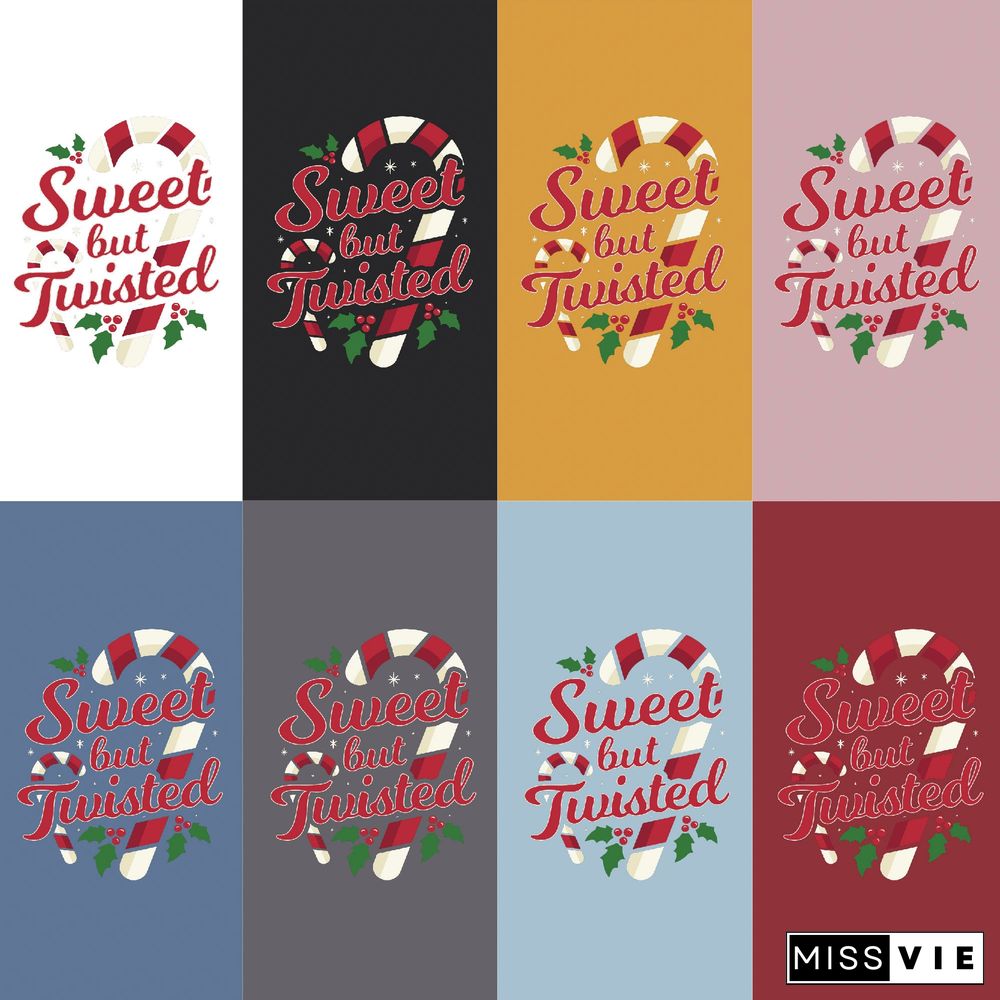 Sugar & Spiral: 'Sweet but Twisted' Festive Candy Cane Tee