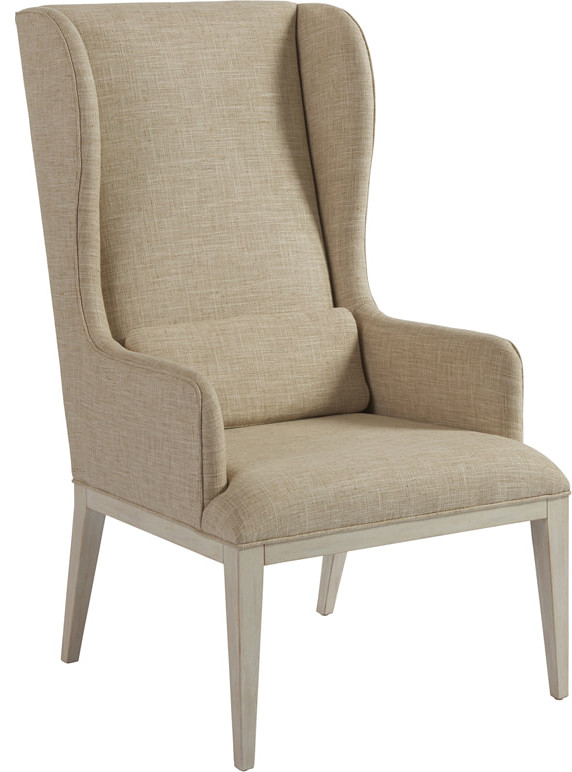 Seacliff Upholstered Host Wing Chair   Transitional   Armchairs And Accent Chairs   by HedgeApple  Houzz