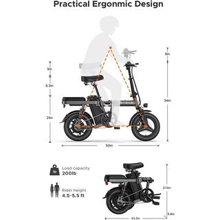 Wildaven 14 in. Folding Mini Electric Bike with 35-Watt Powerful Motor 4-Volt 10Ah Lithium Battery 4 Shock Absorptions White YCKJDHMSY06