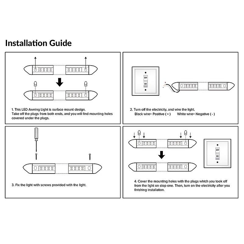 Led Rv Camper Awning Lights 12V Light Bar For Motorhome