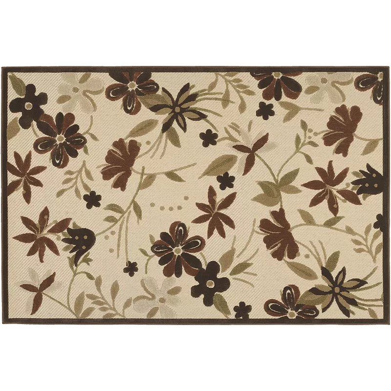 Couristan Botanical Garden Floral Indoor Outdoor Rug