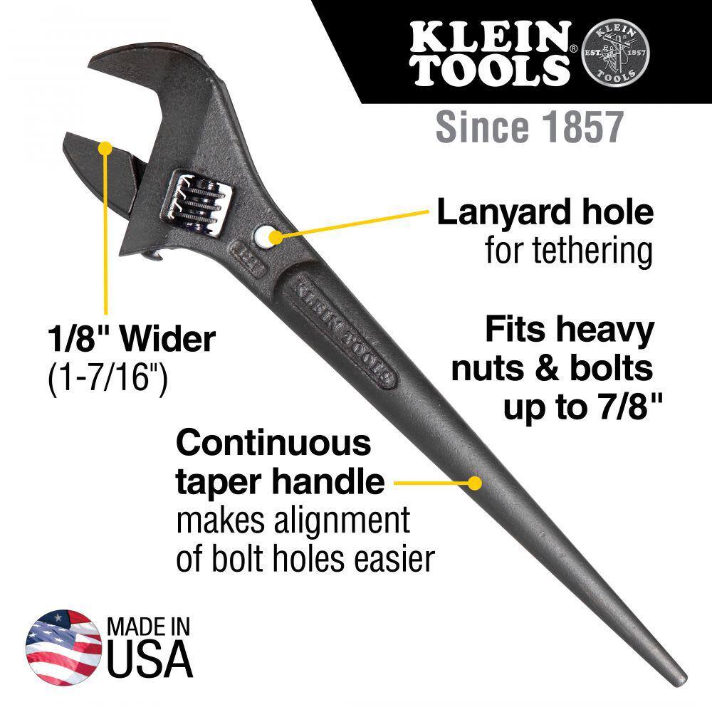 Klein Tools Adjustable Spud Wrench 10-Inch 3227