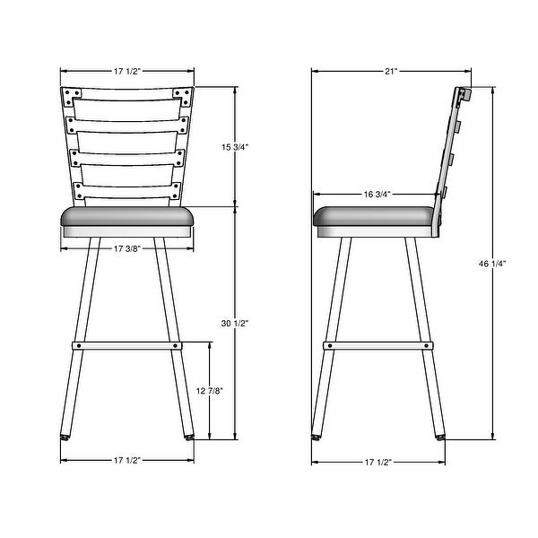 Amisco Century Swivel Counter and Bar Stool