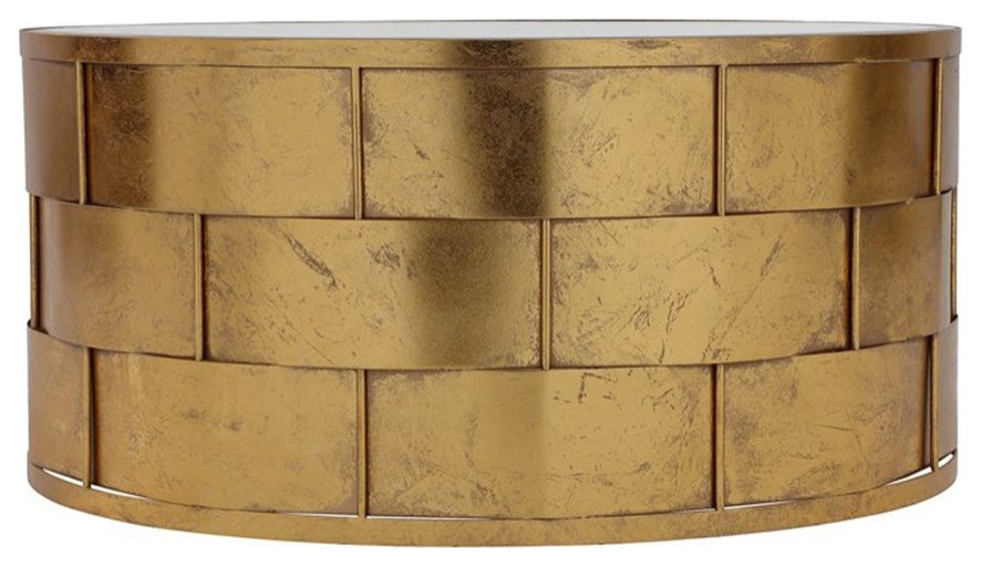 American Home Classic Margot Traditional Metal Coffee Table in Gold Leaf   Contemporary   Coffee Tables   by Homesquare  Houzz