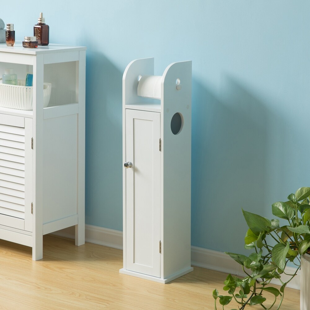 White Freestanding Bathroom with Storage