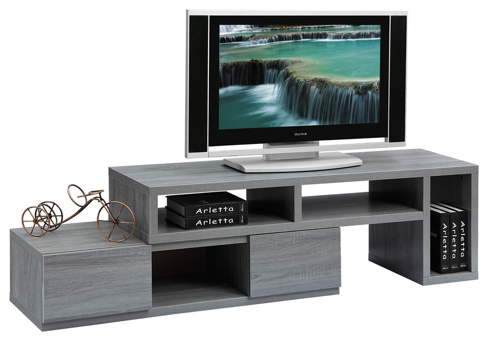 Techni Mobili Adjustable TV Stand Console For TV  x27s up to 65 quot  Contemporary   Entertainment Centers And Tv Stands   by Rta Products  L  Houzz