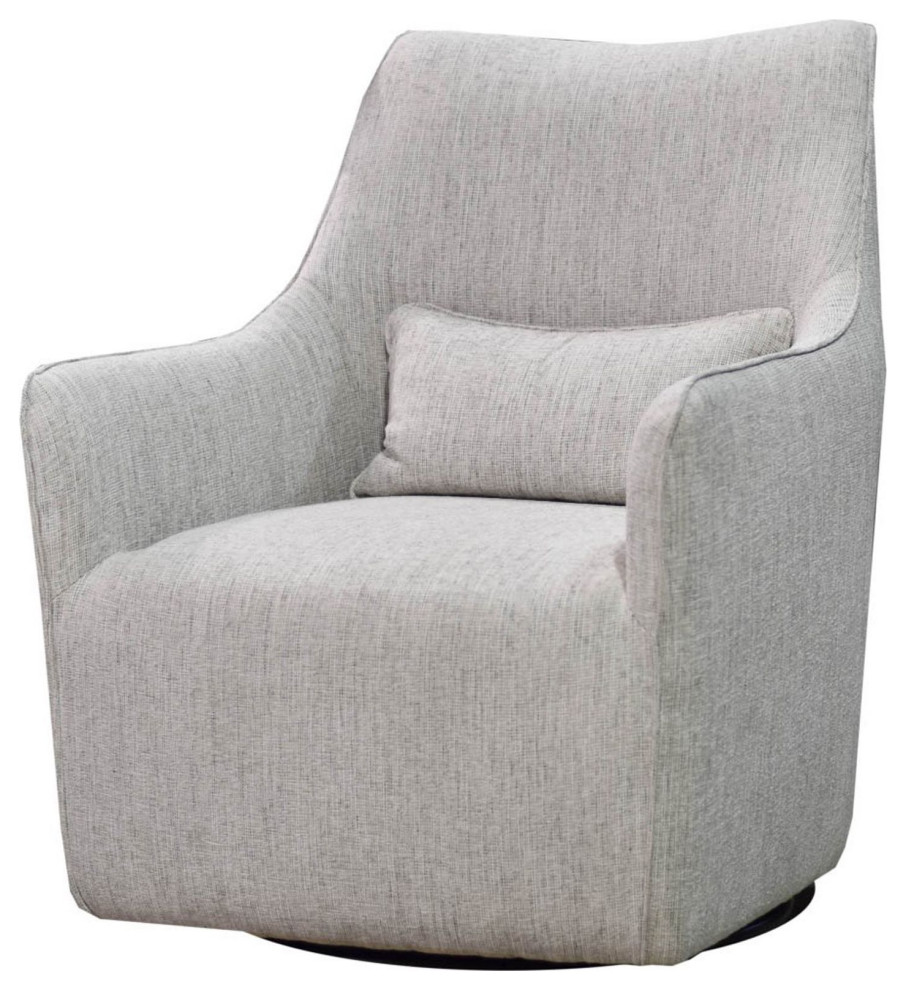 Kenneth Swivel Chair  Woven Linen   Transitional   Armchairs And Accent Chairs   by LH Imports  Houzz