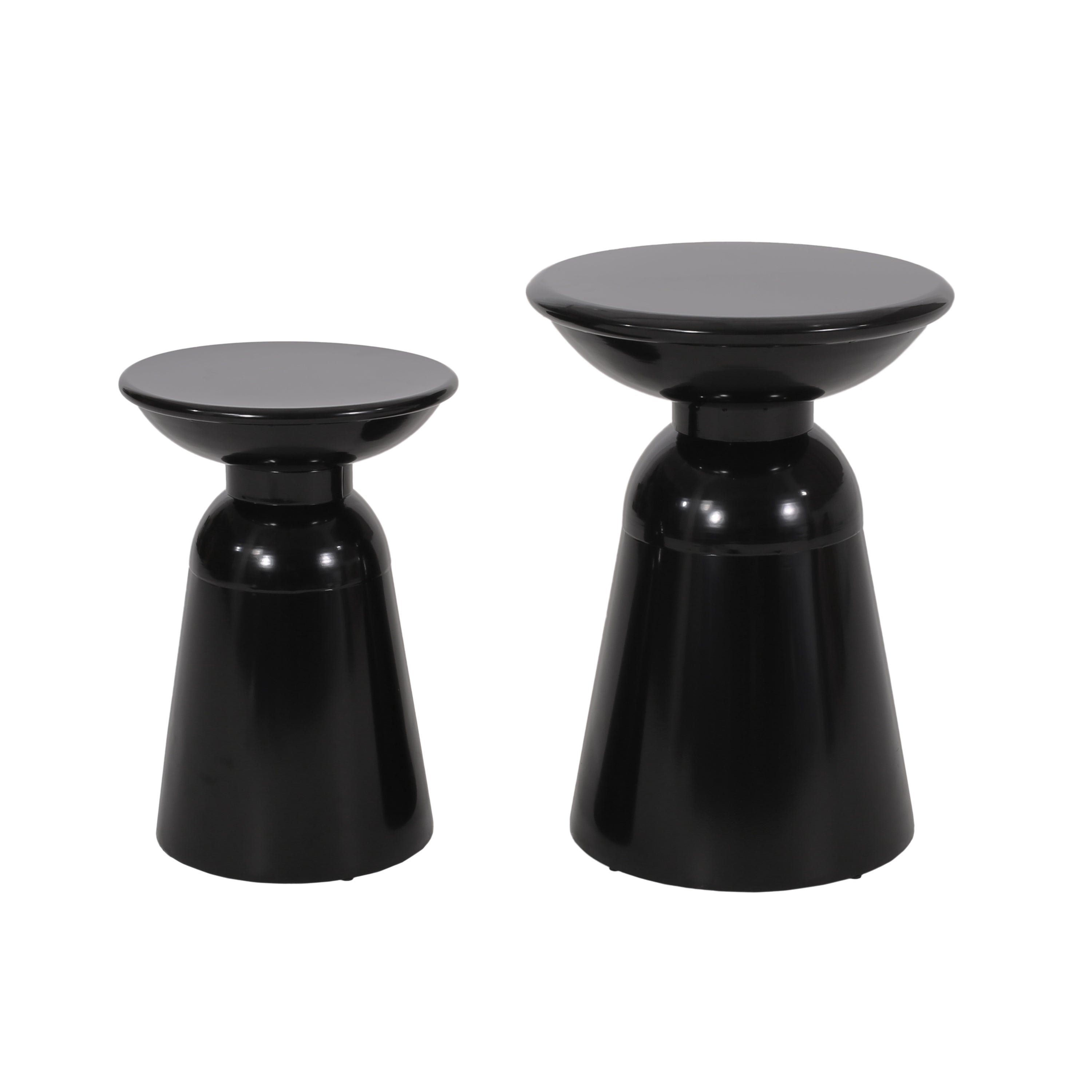 Soto Outdoor Metal Side Tables, Set of 2