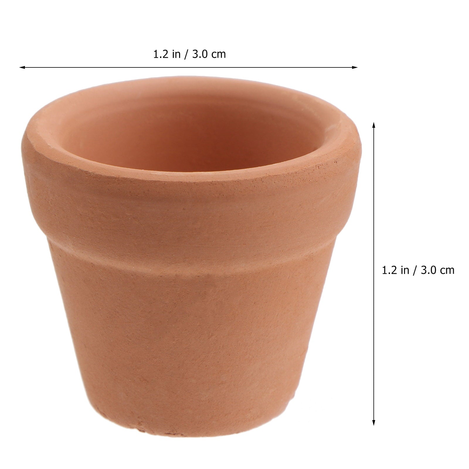 TINKSKY 10Pcs 3x3cm Small Mini Terracotta Pot Clay Ceramic Pottery Planter Cactus Flower Pots Succulent Nursery Pots Great