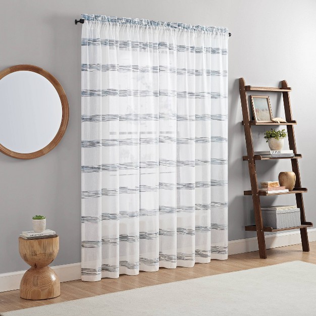 Kyoto Fashion Light Filtering Curtain Panel Indigo Vue