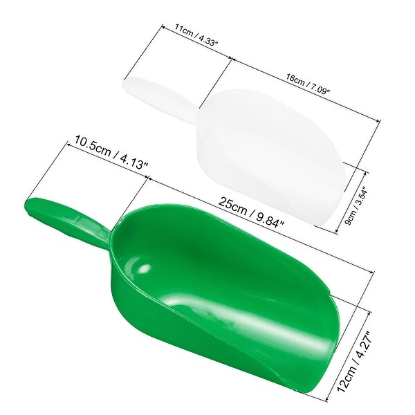 1 Set Hand Scoop PP Flour Flour Sugar Cereal Shovel Feed Supplies - White， Green