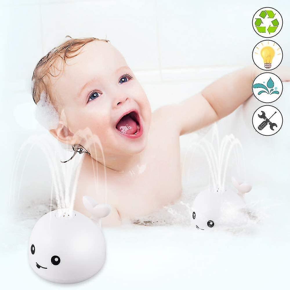 Baby Bath Toys，whale Automatic Spray Water Bath Toy With Led Light