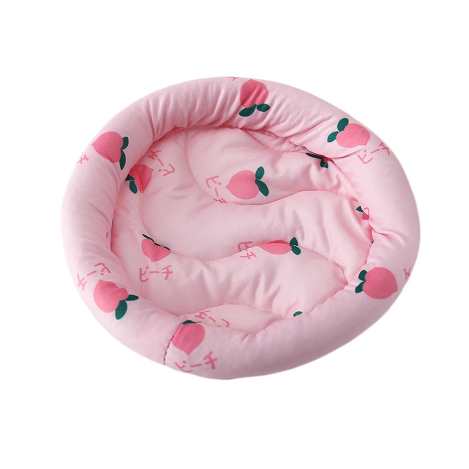 Small Animal Sleeping Bed Round Soft Guinea Pig Mat For Hedgehog Ferret Cats Pink S