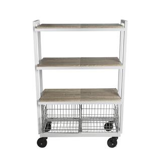 Atlantic 4-Tier Steel Cart System Wide in White 23350331