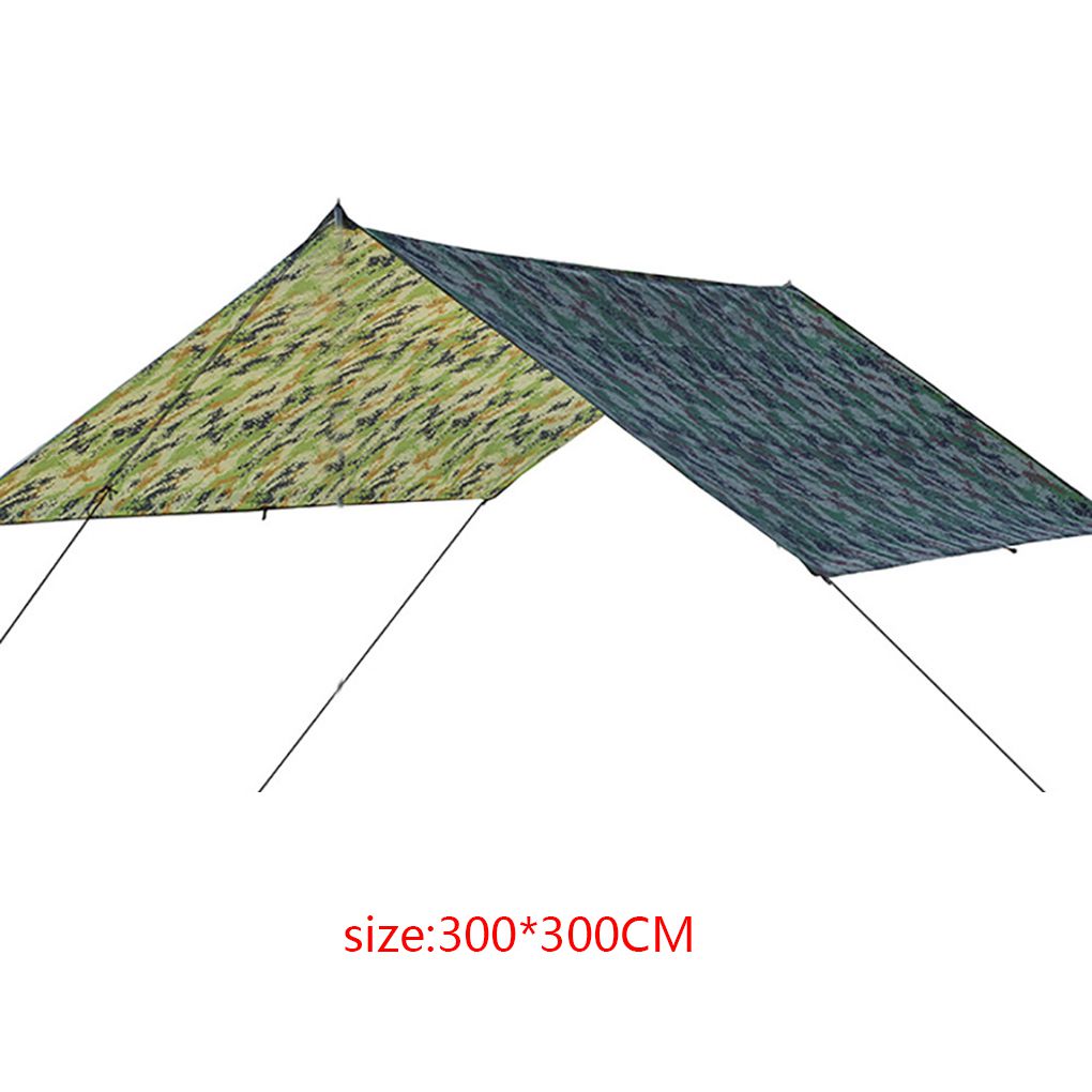 Outdoor Large Canopy Sunshade Beach Camping Tent Waterproof Ground Tent Tarp Shelter Hammock Rain Cover Sun shade 100\*145cm 300*300CM