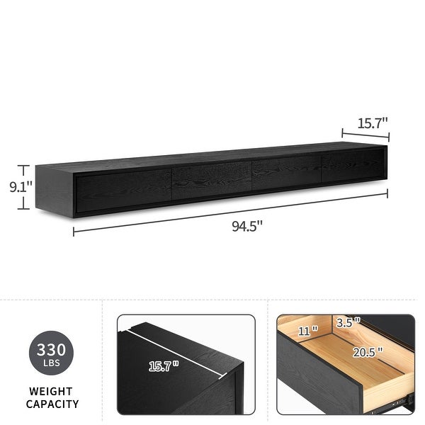 Anja Wood TV Stand for TV up to 80