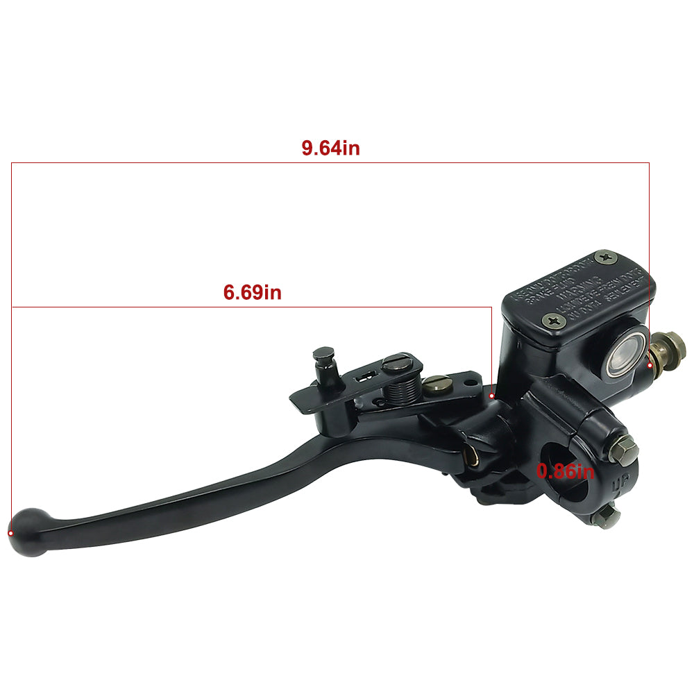 Triumilynn 7/8" 22mm Left Brake Lever Master Cylinder for 50CC 70cc 90cc 100cc 110cc 125cc 150cc 200cc 250CC Motorcyle Kids ATV Quad Moped Pit Dirt Bike