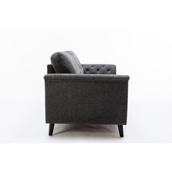 Stanton Dark Gray Linen Sofa Loveseat Chair Living...