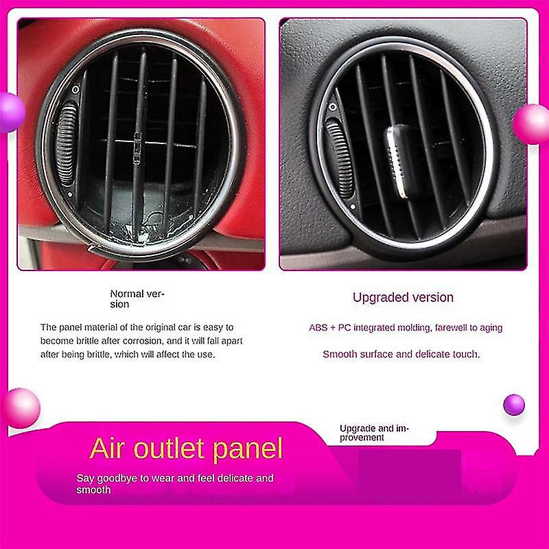 Car Air Vent Dashboard Air Vent Grille For - 987 2006-2012 991552100 Silver Grey + Electroplating