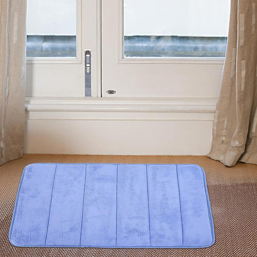 Water Absorbing Quick Drying Anti Slip Reelable Floor Cushion Pad Household(dark Blue)