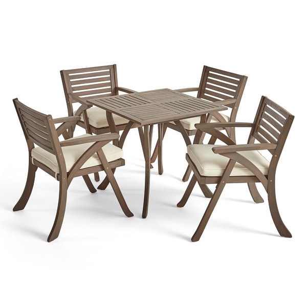 Outdoor Hermosa 5piece Wood Dining Set by Christopher Knight Home