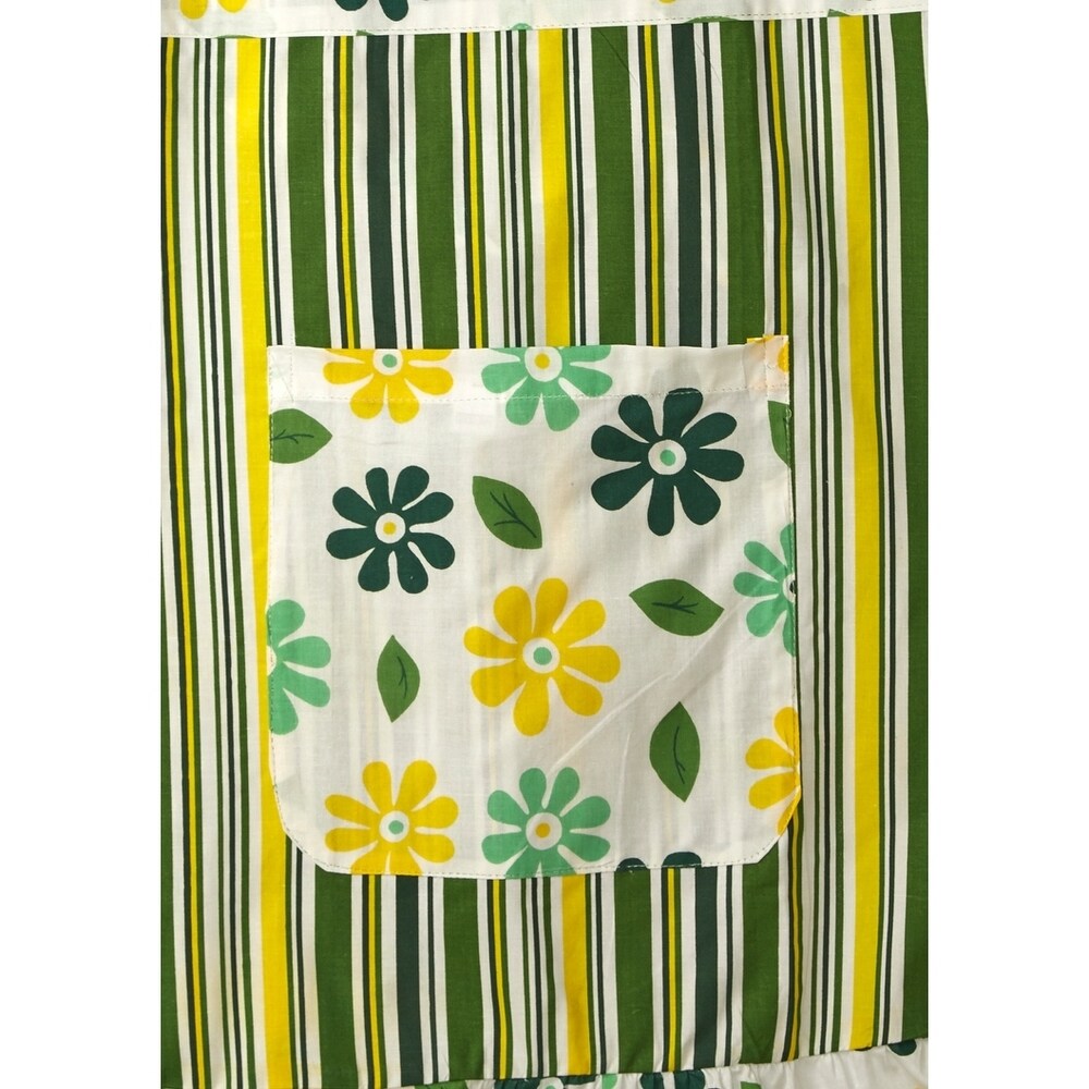 Handmade Pure Cotton Bohemian Print Apron with Pockets (India)