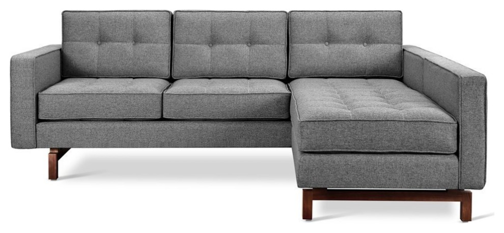 Jane 2 Loft Bi Sectional Bayview Silver / Natural Ash   Transitional   Sectional Sofas   by Old Bones Co.  Studios  Houzz