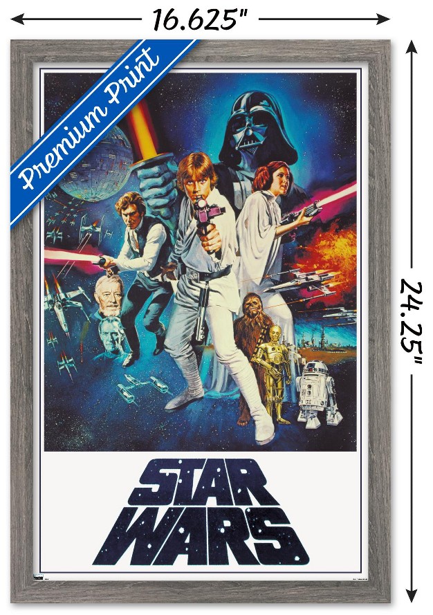 Trends International Star Wars A New Hope One Sheet no Billing Block Framed Wall Poster Prints