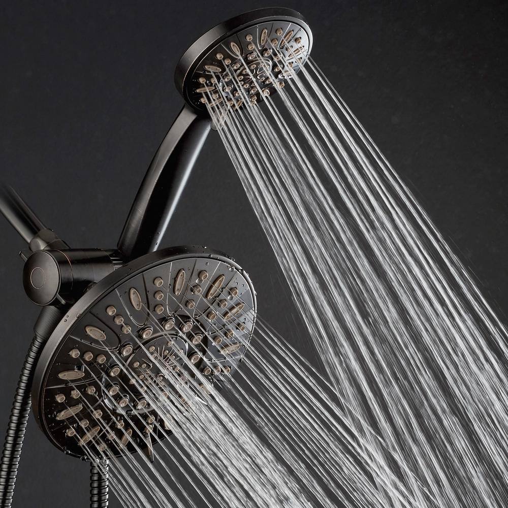 AquaDance 48-spray 7 in. Dual Shower Head and Handheld Shower Head in Oil Rubbed Bronze 9928